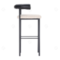 Matt Black Color Bor Chair w skórze