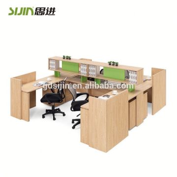 Modern melamine 4 person desktop office partition,cubicle workstation and office workstation modular