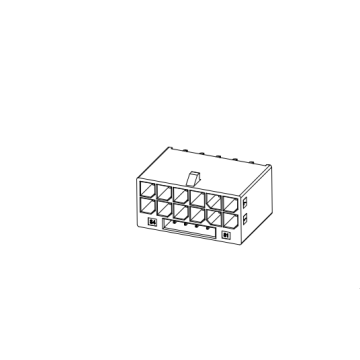 MOLEX 3,0 mm PCI-E 12 + 4p 180 ° Wafer Connector Series