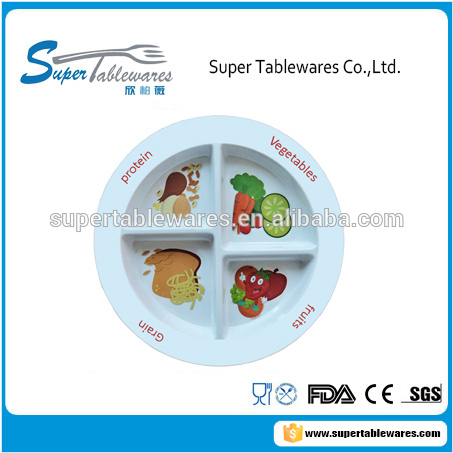 divided compartment plastic dinner plate