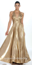 gold off-shoulder taffeta A-line evening sex prom evening gown