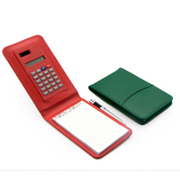 fake leather organizer pocket notebook calculator