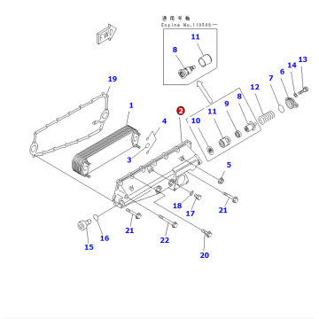 Двигатель № SA6D140E-3H-7 запасные части Новые 6211-61-2124 Крышка