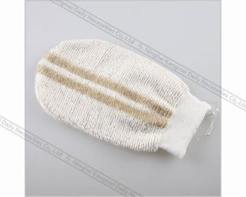 bamboo fabric exfoliating scrub mitt