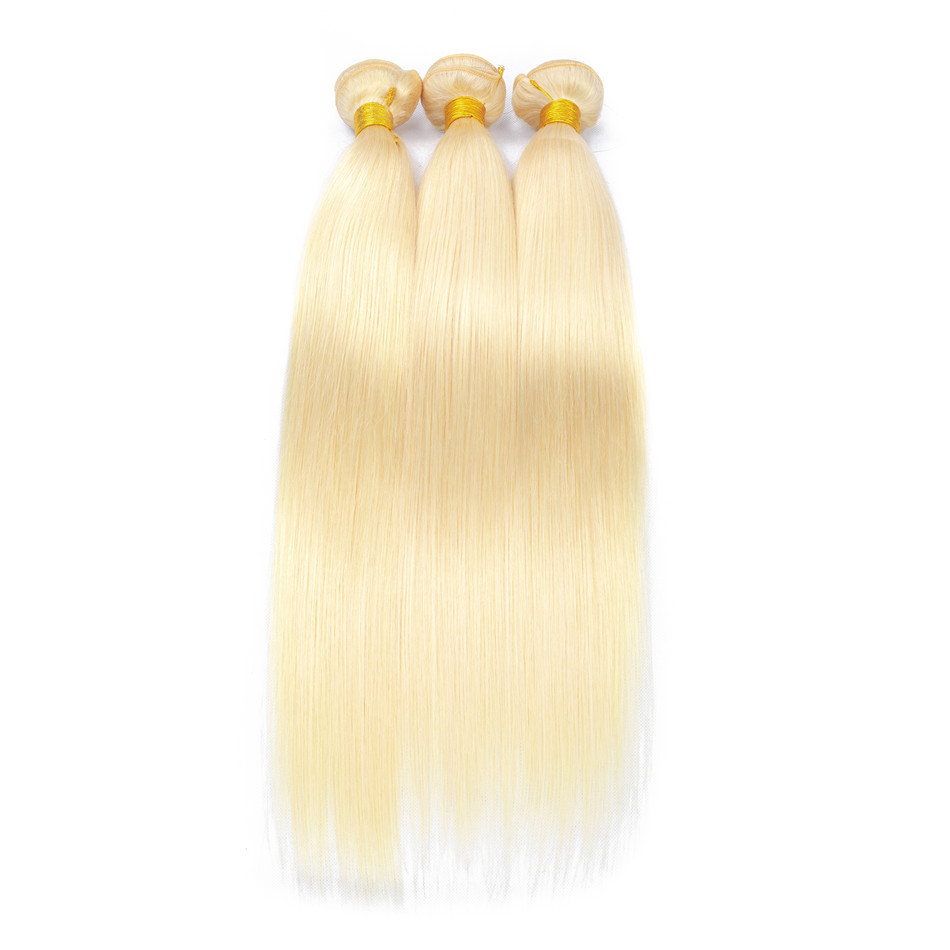 Wholesale price 613 straight hair virgin brazilian blonde color human hair bundles full cuticle aligned 613 hair