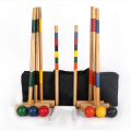 GIBBON Set da Croquet Deluxe per sei giocatori con mazze in legno