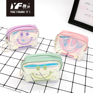 Laser TPU smile expression coin purse