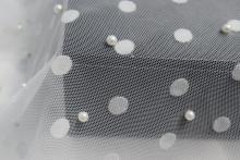 White Mesh Fabric With Lulu And Flocking 2a