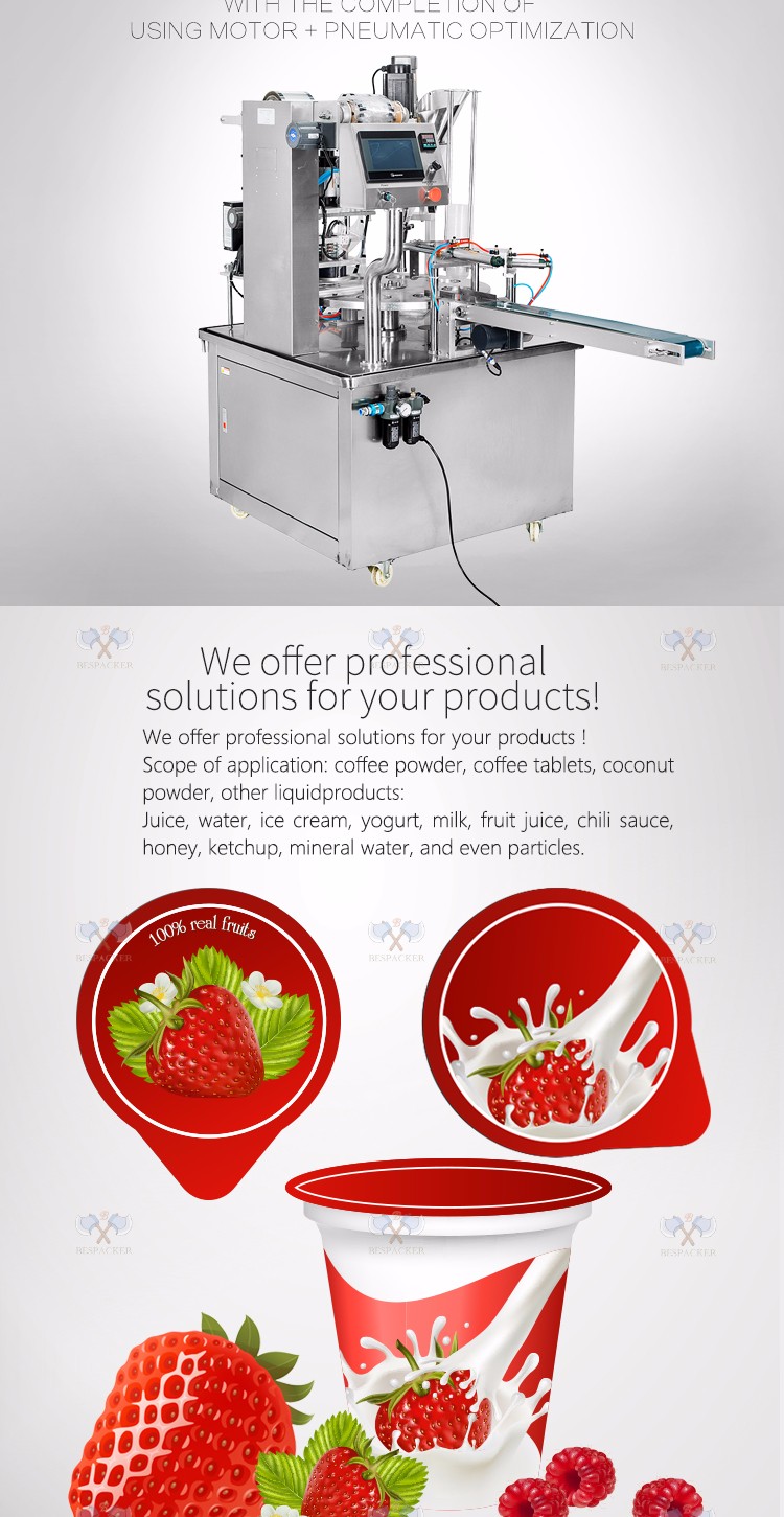 Factory price drinking water paper cup cup filling and sealing machine