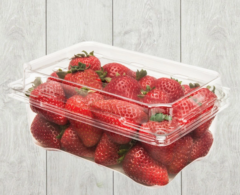 Klare Obst-/Erdbeeren-Clamshell-Verpackung