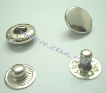 Spring snap fastener