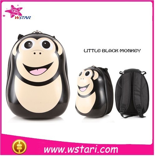 2015 New Arrived ABS eggshell anime school bag and backpack Little Black Monkey for sale