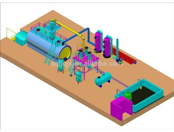 automatic used oil processing plant black oil recycling equipment tire oil refinery equipment