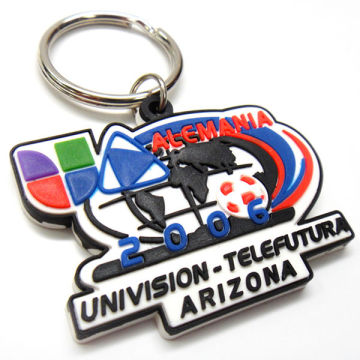 promotion rubber soft logo pvc keychain