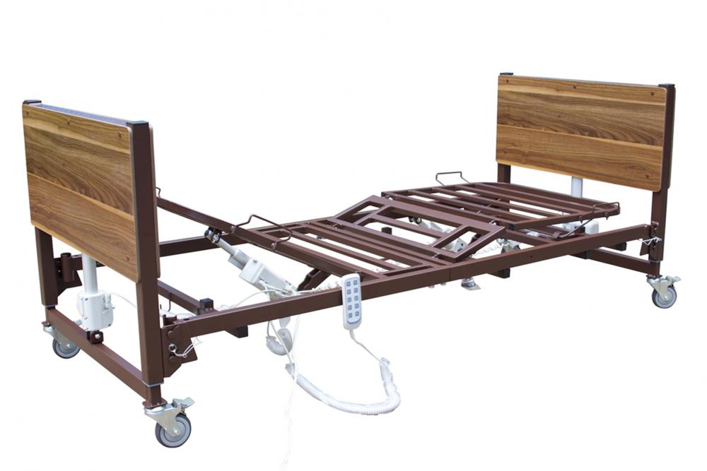 Foldable electric hospital bed