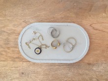 Minimal Design Home Decor Concrete Jewelry Plate
