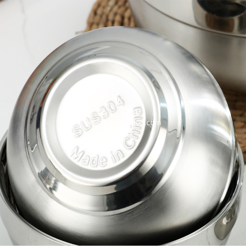 304 Thickened Insulated Round Stainless Steel Bowl