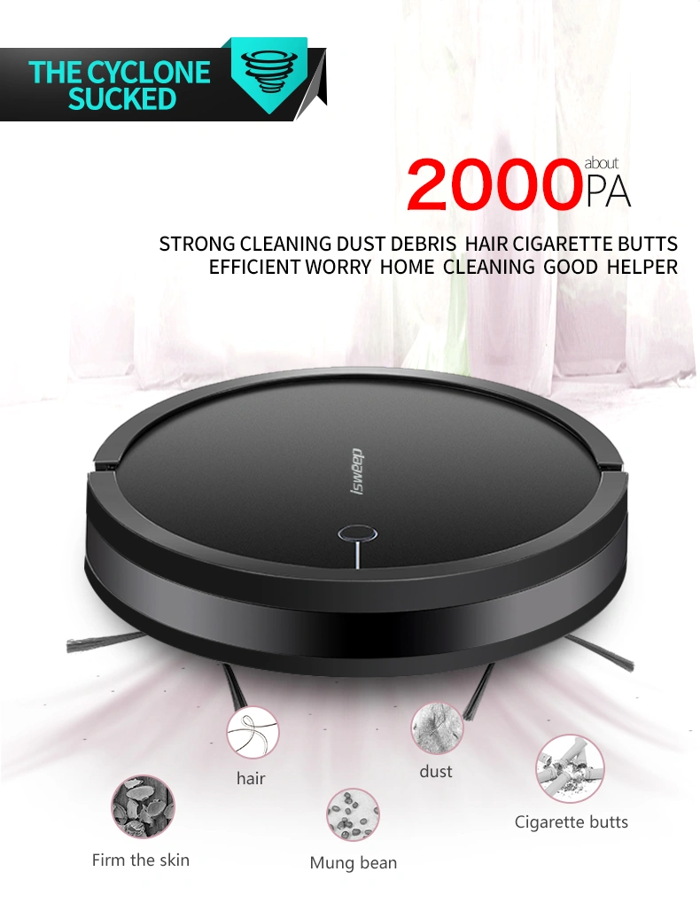 3 in 1 Sweeping Vacuuming Mopping Dry & Wet Robotic Vacuum Cleaner Anti-Fall