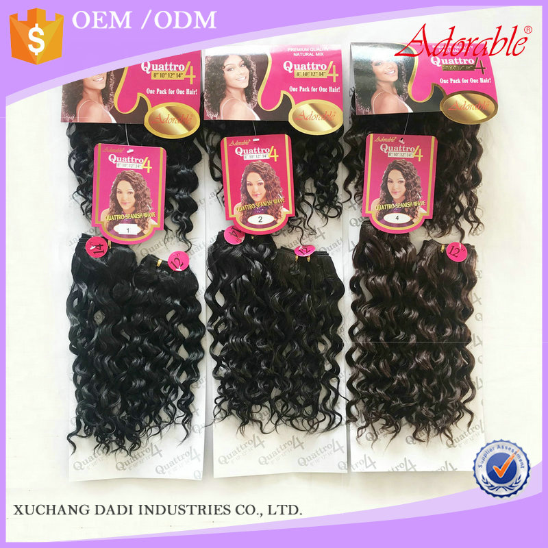 Japanese fiber hair deep wave synthetic hair weft darling weaving synthetic Spanish wave