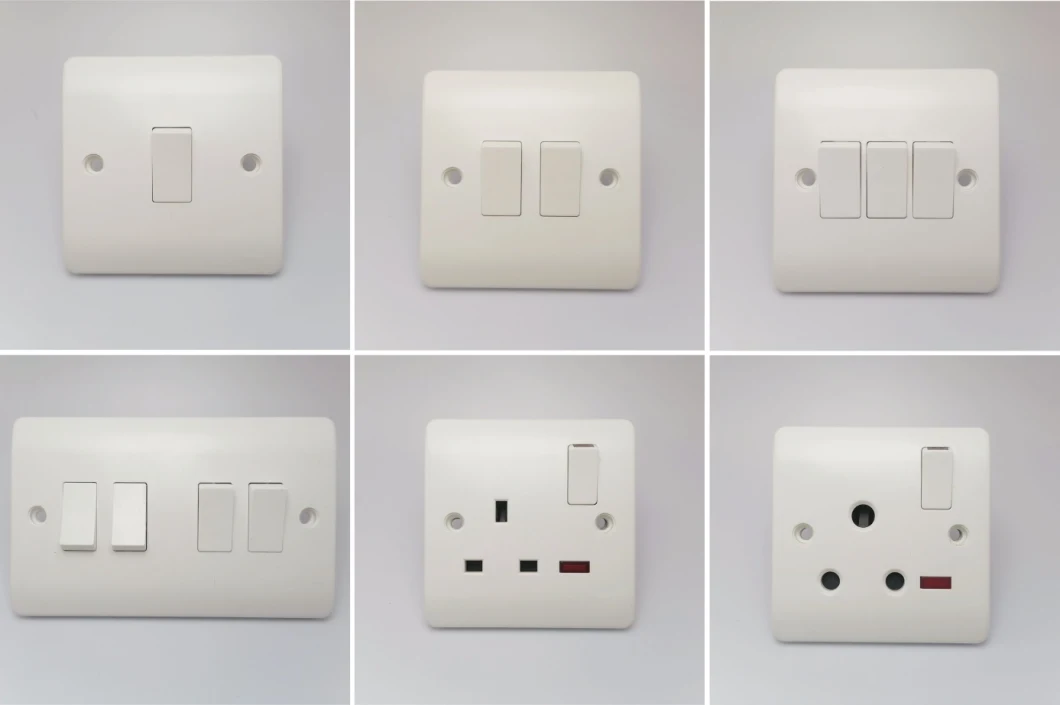 New Bakelite Electrical Wall Light Switch Socket 2 Gang