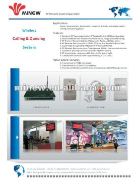 RF Remote Control System for Wireless Calling & Queuing Solution