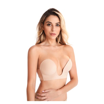 Reggiseno senza schienale invisibile adesivo aderente senza spalline push up