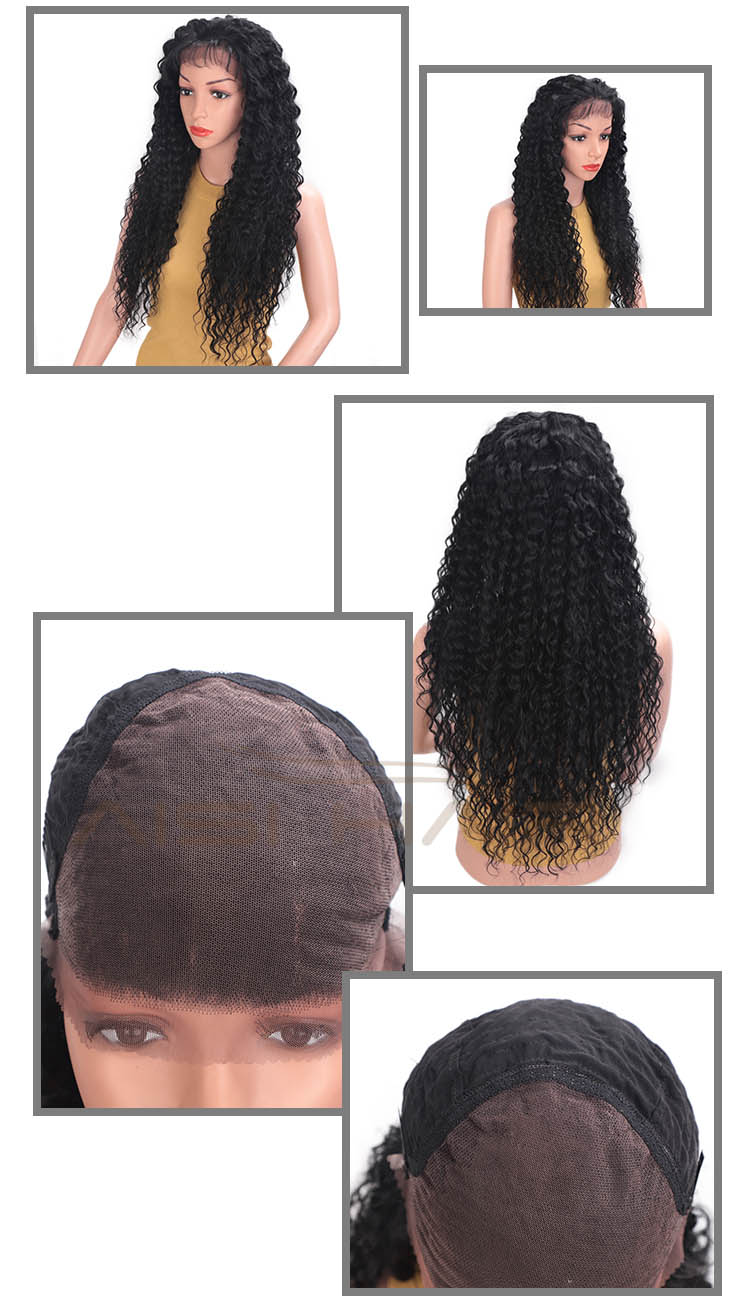 Best Black Wig Afro Kinky Curly Wave Long Wavy Natural Wig Deep Wave Front Lace Hair Wigs For Black Women