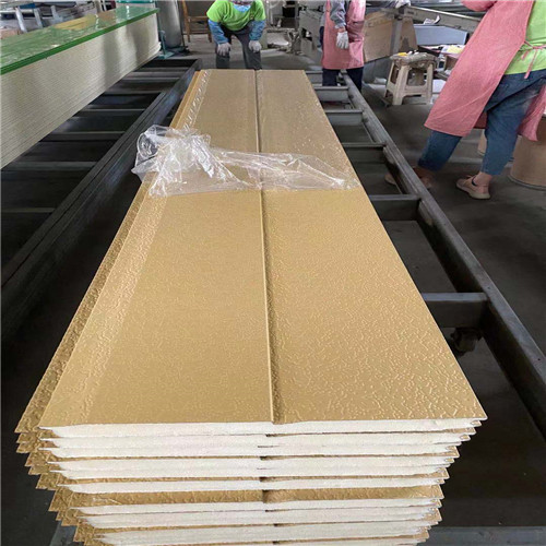 PU foam 3d metal decorative insulation exterior wall siding sandwich panel for lightweight modular house