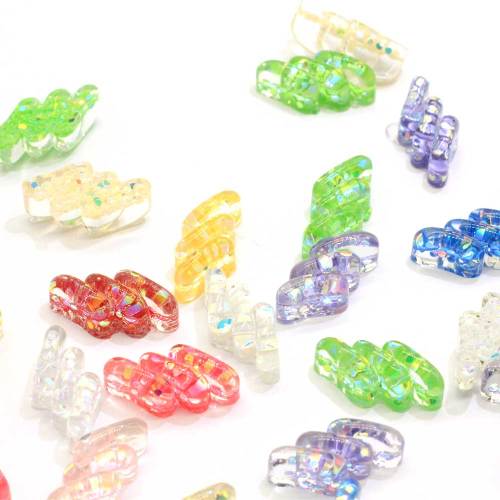 Shine Glitter Pastell Bunte Spinkle Resin Schöne Miniatur Charms Hübsche Aufkleber Flat Back Crafts für Dekoration DIY