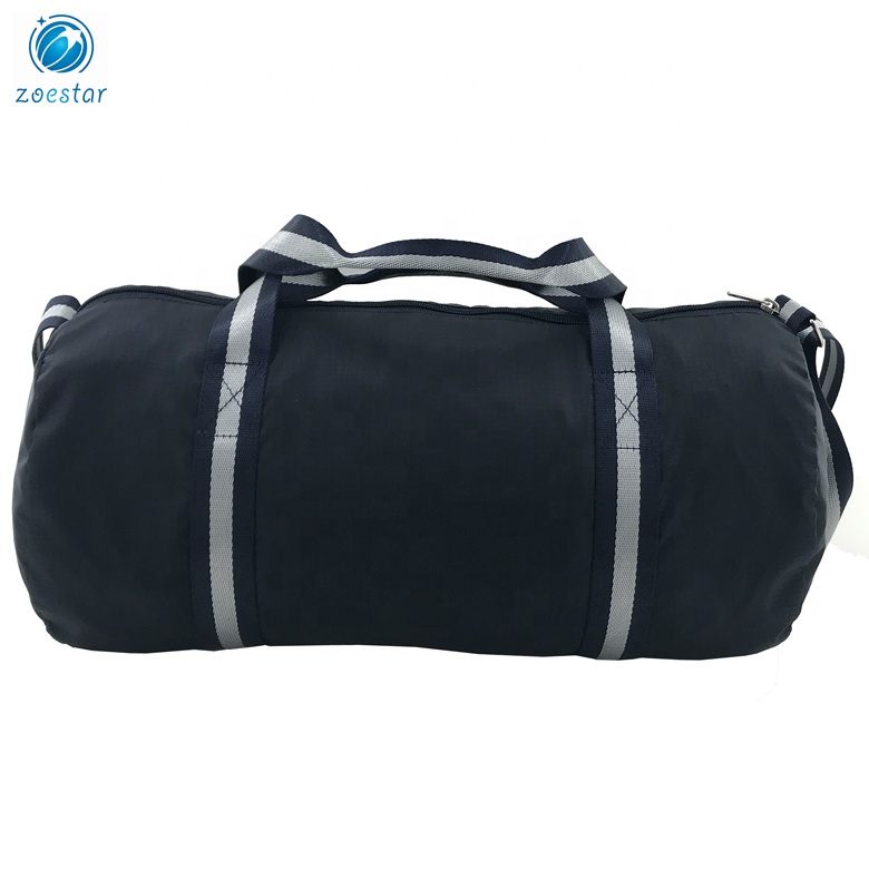 Lightweight Foldable Nylon Ripstop Duffel Handbag for Travel Sport with Shoulder Strap Foldaway Tote Bag