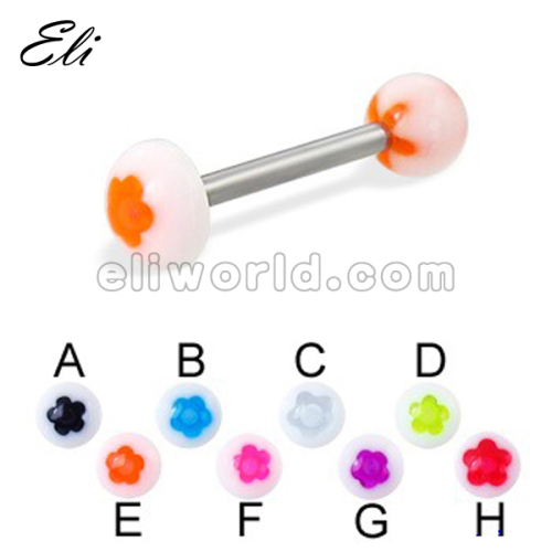 Piercing Jewelry Colorful Straight Acrylic Barbell