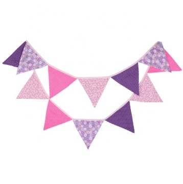 Cotton Triangle Flags Vintage Style Pennant Banner