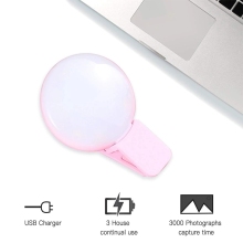 USB Rechargeable Mini Q LED Selfie Ring Light for Smartphone Photography and Video