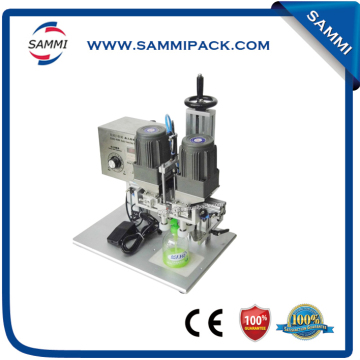 Semi-automatic desktop cap locking machine