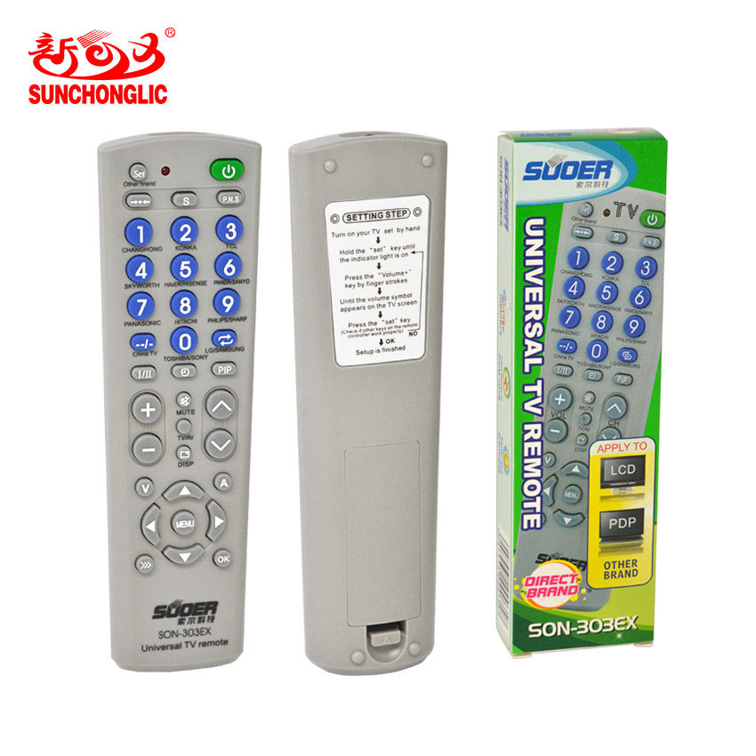 Sunchonglic high quality new multi function TV remote control low price LCD PDP remote control for smart TV