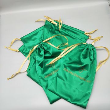Custom drawstring gift pouch bag with custom logo