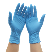 Нитриловые перчатки одноразовые медицинские голубые перчатки