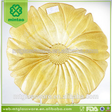 Golden Glass Decorative Art Wall Plate