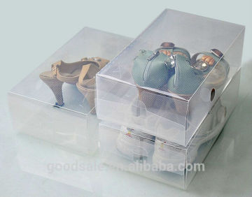 Clear Plastic Mens Shoe Storage Boxes Containers Trainers