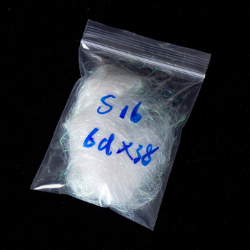 Factory Wholesale: 6D*38 White Soft Metallic Yarn with Angelina Short Fiber and Pearly Lustre