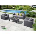 Aluminium Outlọ Mpụga Ezigbo ụlọ Ọdụ Dị na Sofa Set