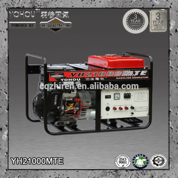 Industril class electric start 18kw 2 cylinder open frame gasoline generator