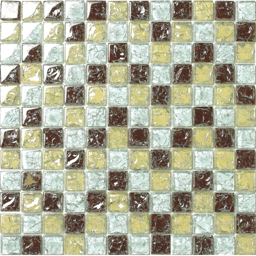 Ice cracked effect glass mosaic