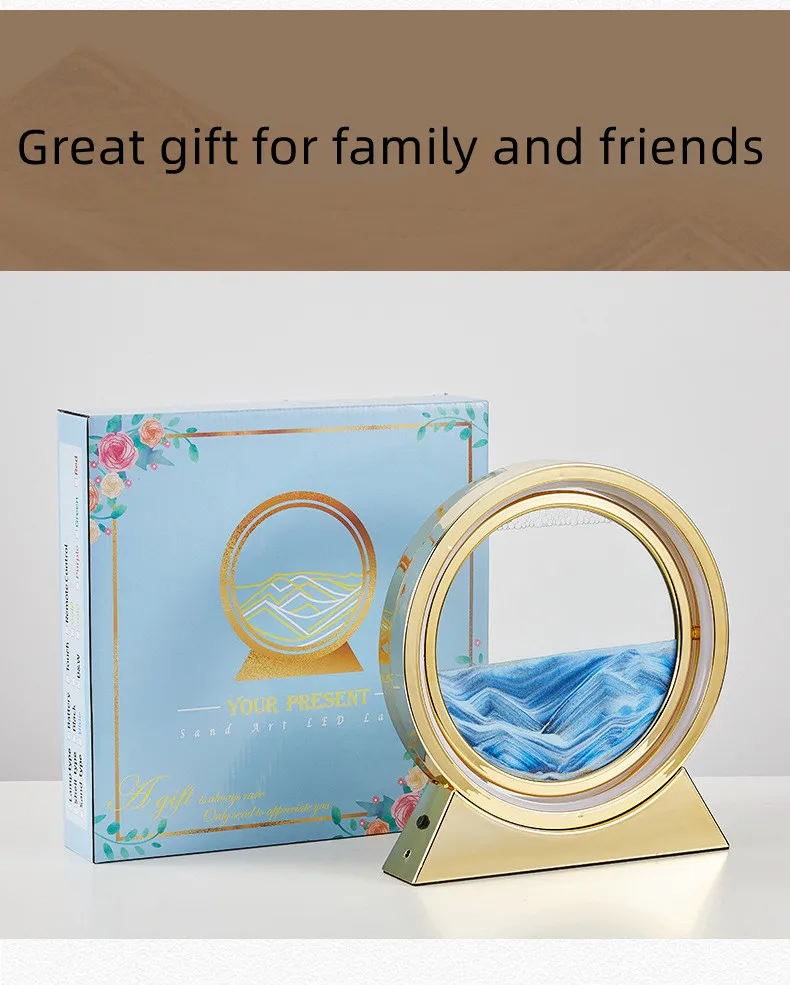 3D Quicksand Painting, Night Light, Ornament Craftsmanship