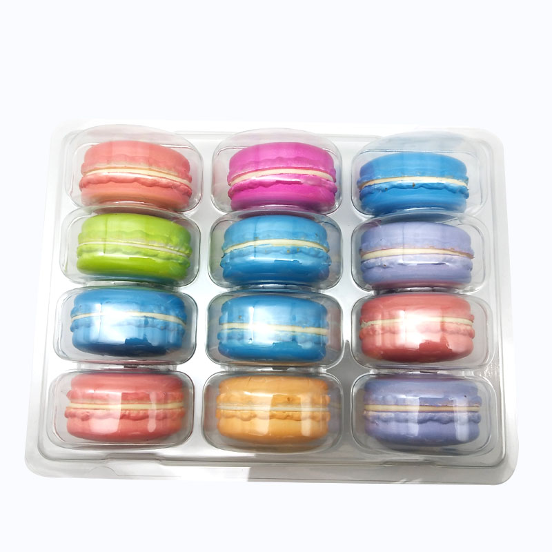 Plastic macaron clamshell packaging for 48 macarons