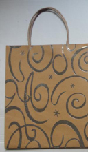 brown kraft paper bag with hotstamp