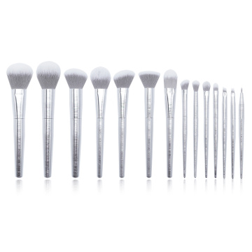 Oem new arrival private label silver 14Pcs bs mall brushes set make up luxury makeup brush kit set