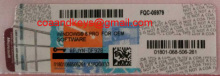 Windows 8.0 Professional COA Label, OEM COA License