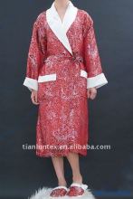 organic bamboo fiber bathrobe for lady