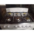 Rango de gas de cocina de 30 pulgadas 6 quemadores horno de acero inoxidable